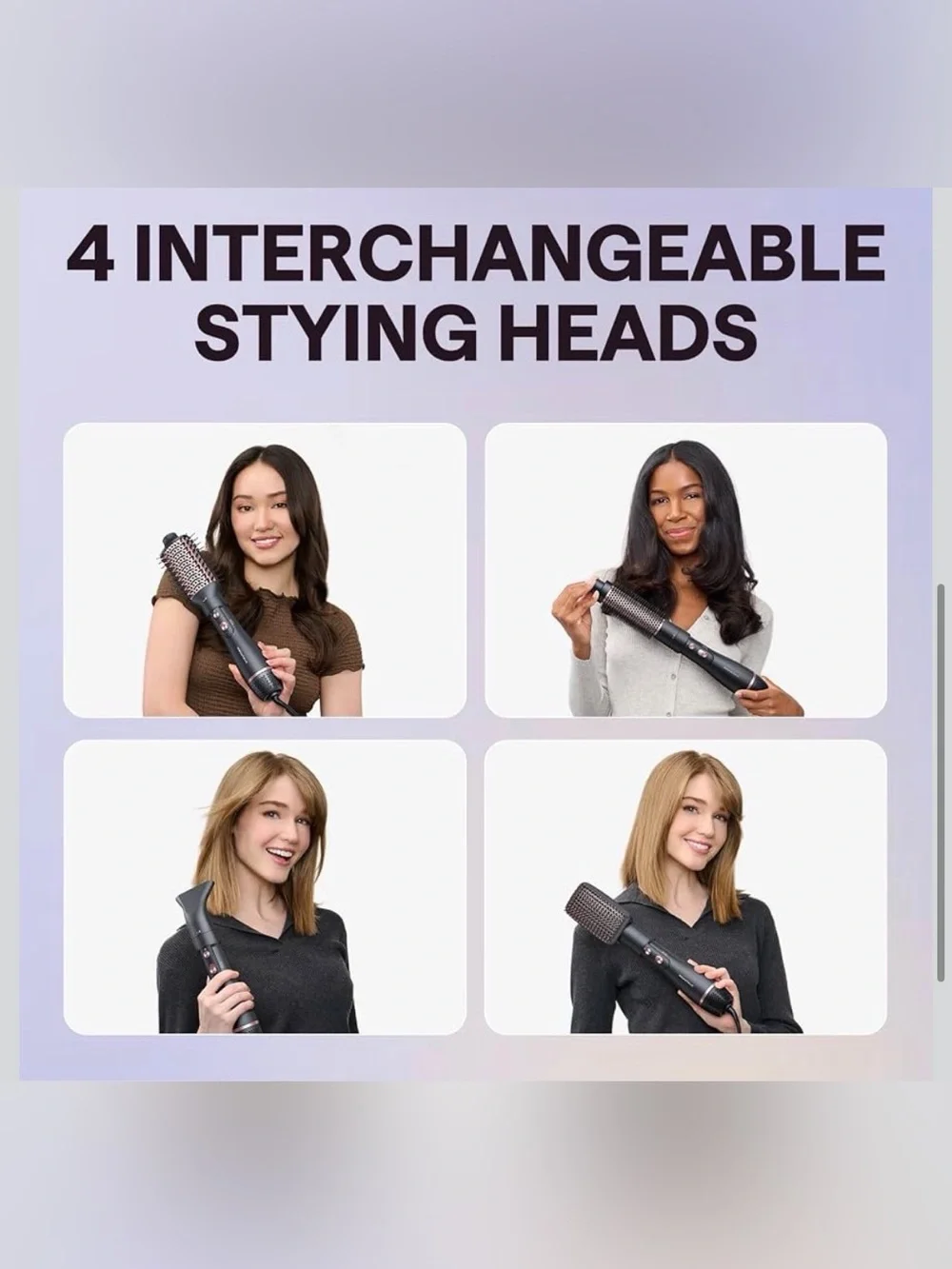 Wavytalk Hair Dryer Brush Set, Air Sculpt 4-in-1 Hot Air Brush Set